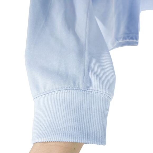 ATHLETA Seasoft Rib 1/4-Zip Modal-Blend Sweatshirt in Gossamer Blue Size XL - Picture 5 of 9
